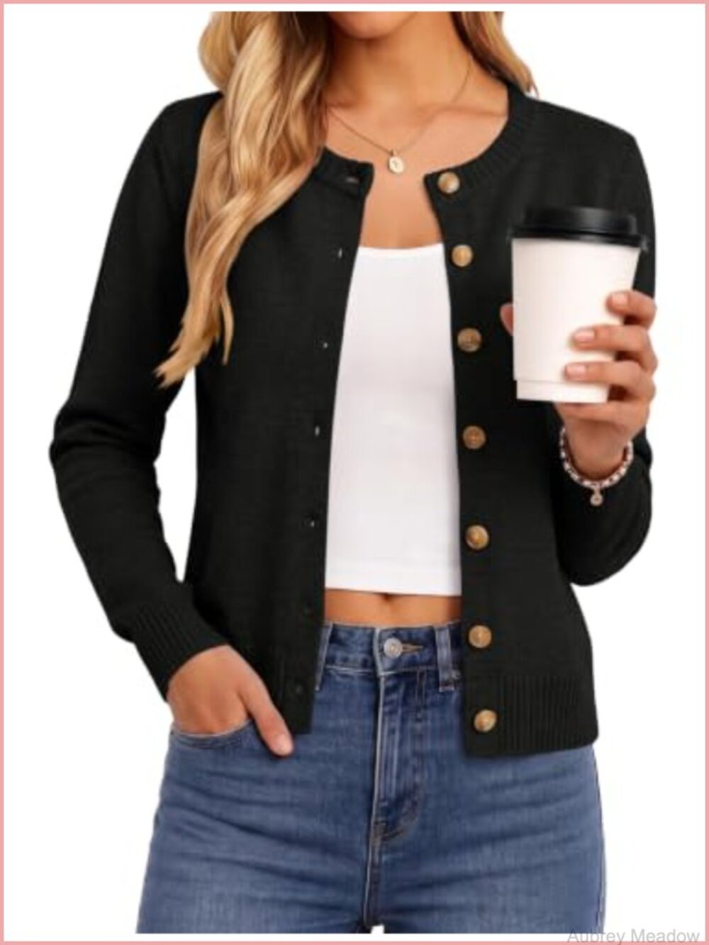 Women's Long Sleeve Button Up Knit Cardigan Sweater